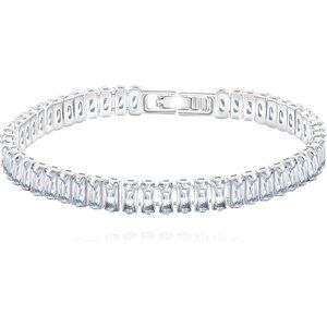 17cm/19cm Dual Size Cubic Zirconia Tennis Bracelet - Dazzling Crystal Elegance